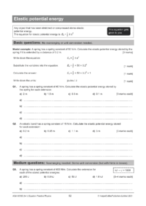 AQA GCSE (9–1) Equation Practice Physics